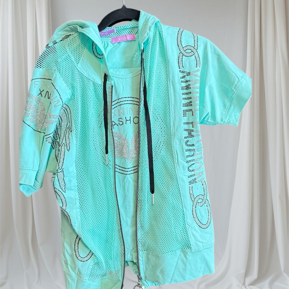 Mint Green Fashion Hoodie